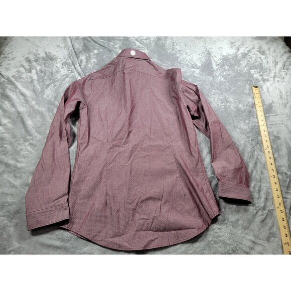 NEW Express Extra Slim polka dot Button Up Long Sleeve Mens Medium - Picture 7 of 7